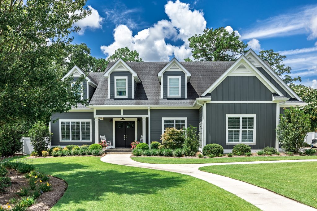 Finished exterior house repaint by a painting contractor