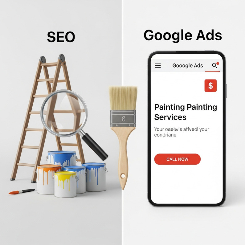 SEO vs Google Ads for Painters
